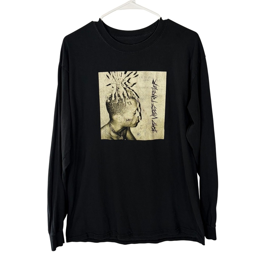 Bad Vibes Forever XXXTentacion Long Sleeve Graphic T-Shirt Black Mens Large